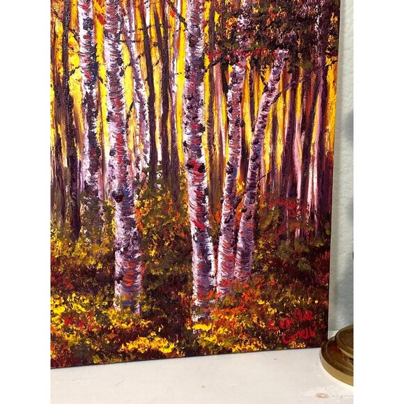 Original Oil Painting by Sedrie Ginell Seeing the Forest Through The Tress 14x18 - Picture 6 of 7